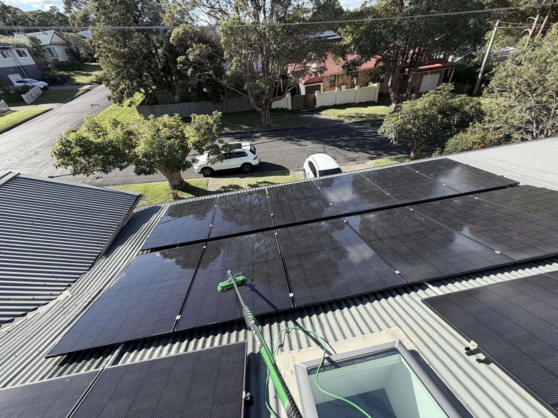 Solar panel cleaning